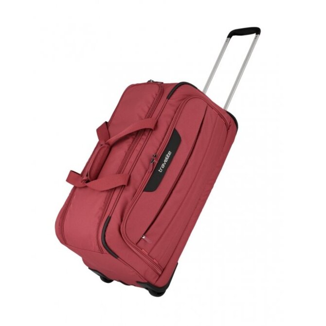 Cestovní taška Travelite Skaii Wheeled duffle červená, Textil