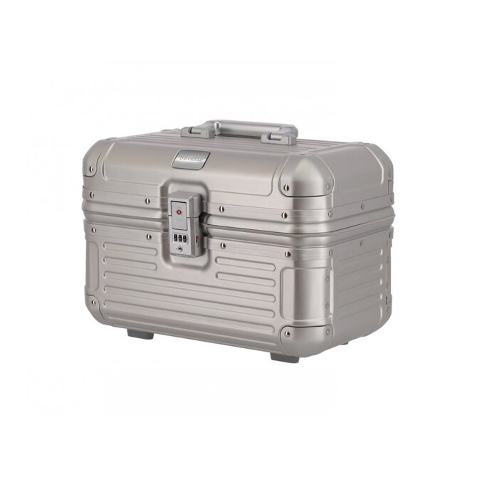 Kosmetický kufr Travelite NEXT 2.0 stříbrná, Aluminium