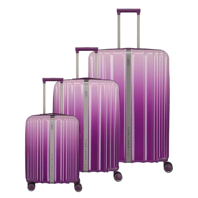 Cestovní kufry set 3ks Travelite Lascana edition S,M,L fialová, ABS
