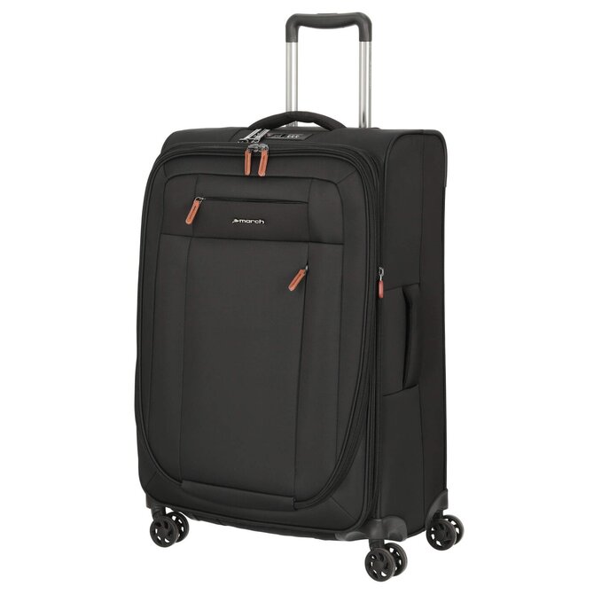 Cestovní kufr March Wall street M černá, Textil