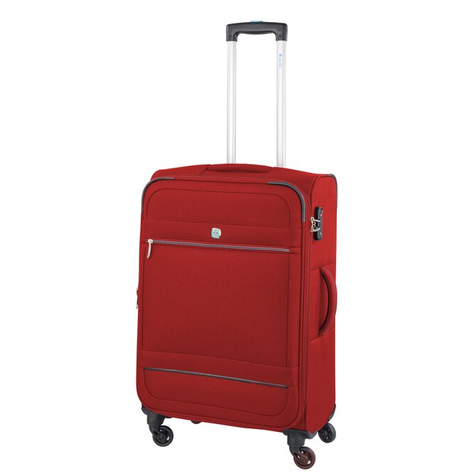 Cestovní kufr Dielle 4W M červená, Textil