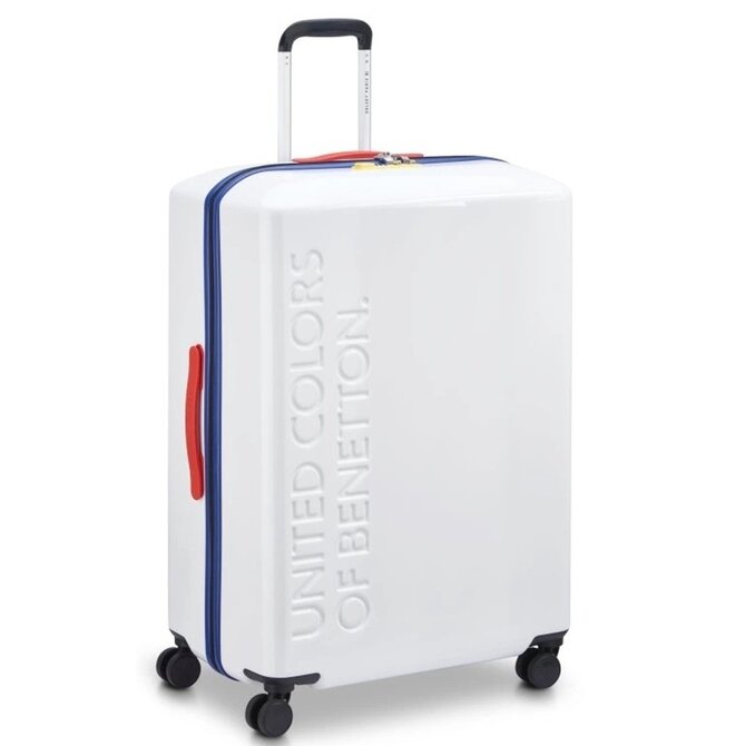 United Colors of Benetton Cestovní kufr Benetton United X Delsey 4w L bílá, ABS / Polykarbonát