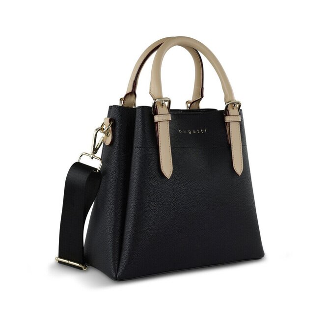 Dámská kabelka Bugatti ELLA Top černá, Polyuretan