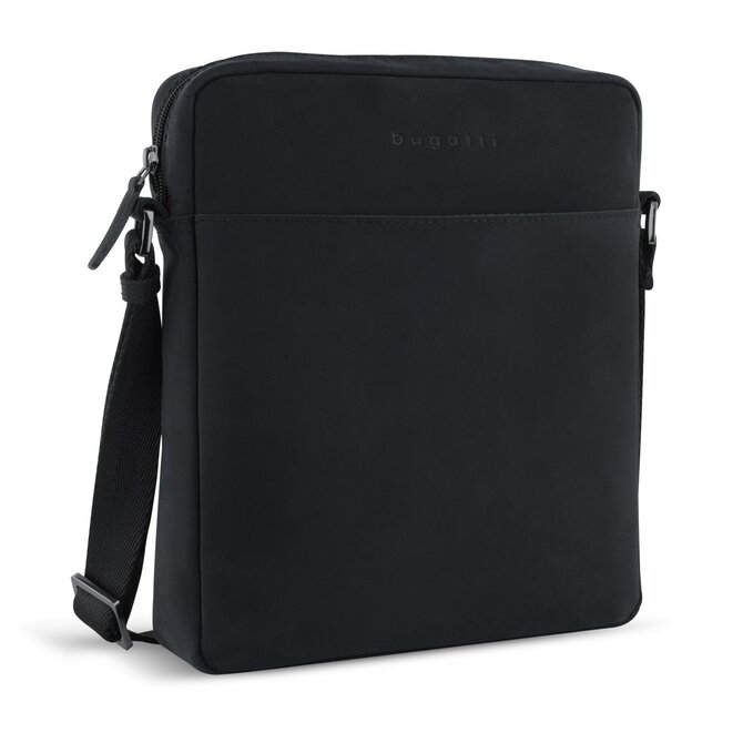 Taška přes rameno Bugatti Luca cross M černá, Kůže