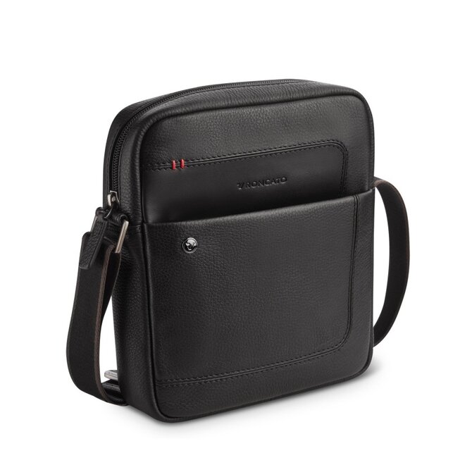 Taška přes rameno Roncato Alaska černá, Kůže