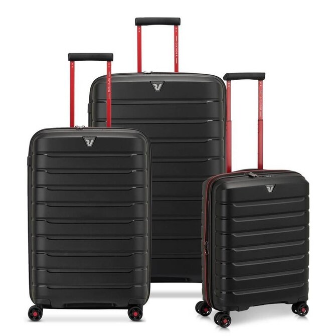 Cestovní kufry set 3ks Roncato B-FLYING MOVE S,M,L černá, Polypropylen