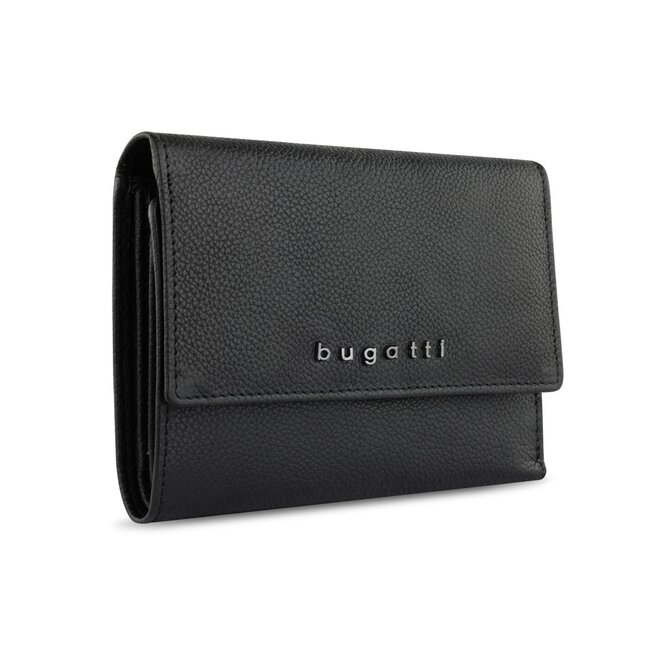 Dámská peněženka Bugatti Bella combi černá, Kůže
