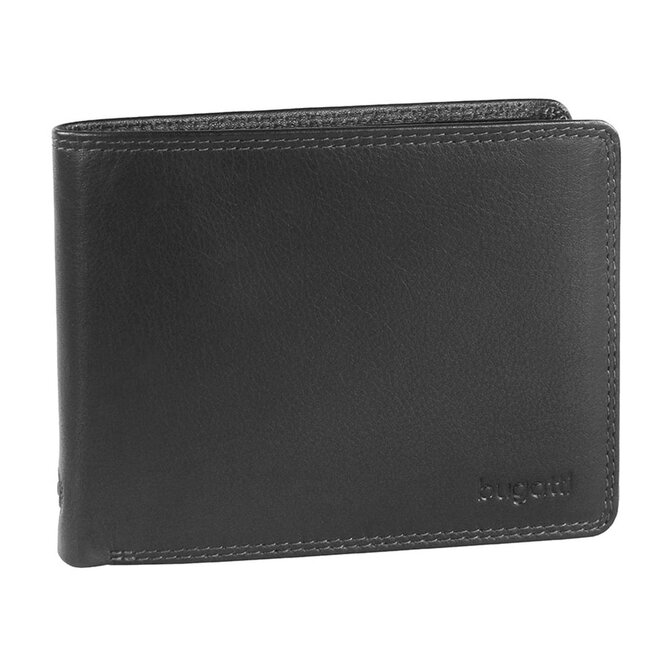 Pánská peněženka Bugatti Simbiosi zipper černá, Kůže