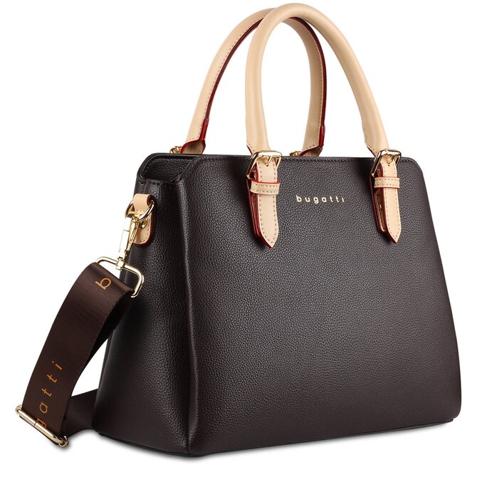 Dámská kabelka Bugatti ELLA Bowling M hnědá, Polyuretan