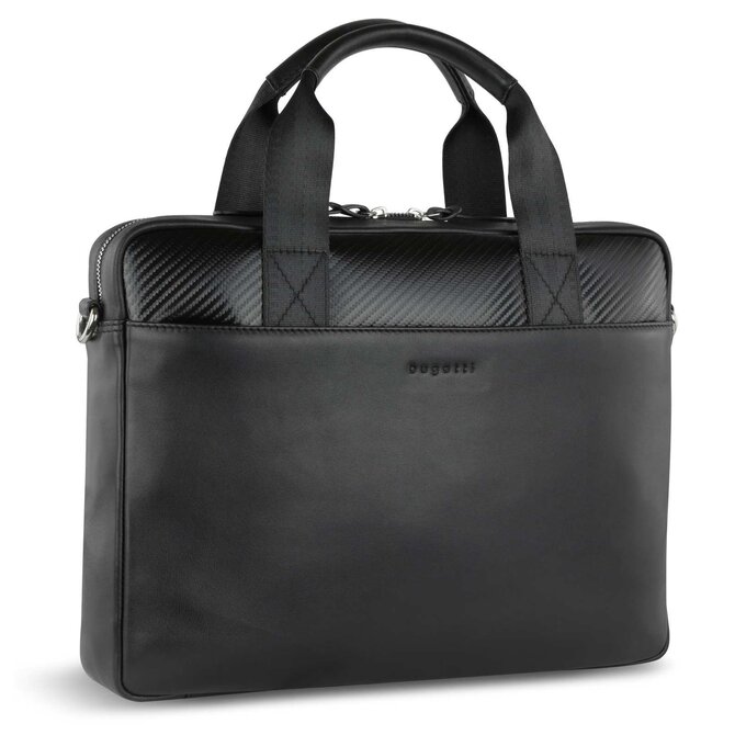 Taška na notebook Bugatti Comet 13 černá, Kůže