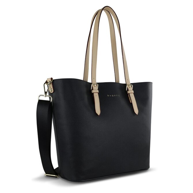 Dámská kabelka Bugatti ELLA Shopper L černá, Polyuretan