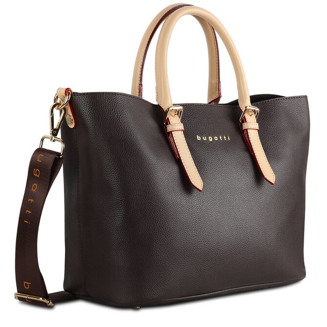 Dámská kabelka Bugatti ELLA Shopper M hnědá, Polyuretan
