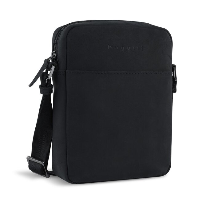 Taška přes rameno Bugatti Luca cross S černá, Kůže