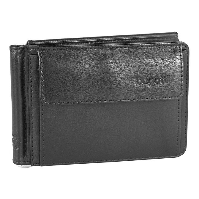 Pánská peněženka Bugatti Primo clip černá, Kůže