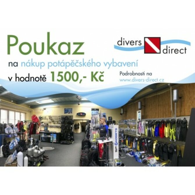 DIVERS DIRECT Poukaz dárkový na nákup zboží 1000