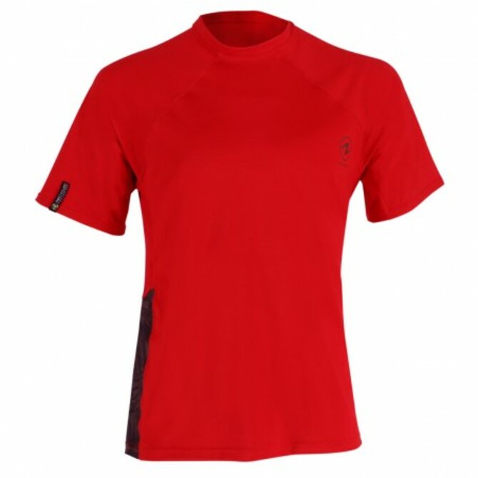 Aqualung Tričko rashguard XSCAPE RED pánské krátký rukáv l