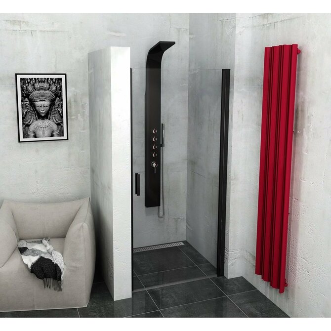 Polysan ZOOM LINE BLACK sprchové dveře 900mm, čiré sklo -