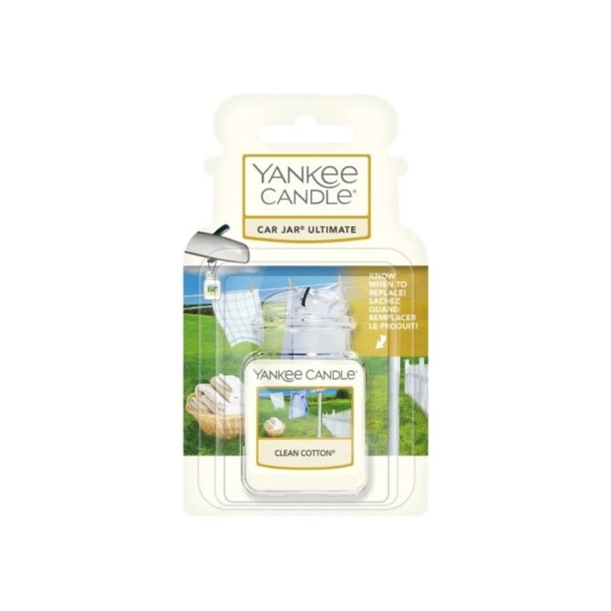YANKEE CANDLE Car Jar Ultimate - gelová vůně do auta Clean Cotton