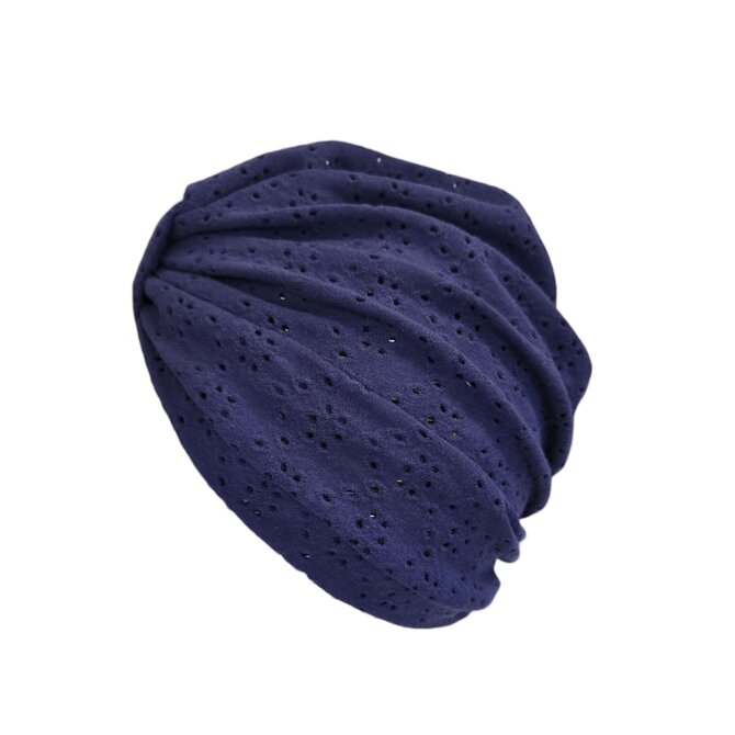 Ebbie Turban madeira  - TMAVĚ MODRÝ Velikost: 57 57