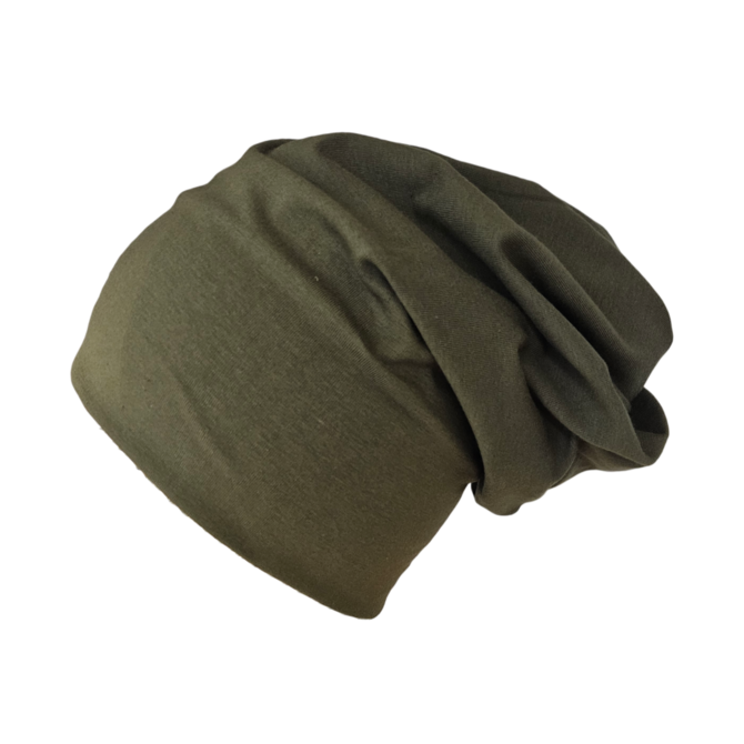 Ebbie Bavlněná čepice culíkovka - KHAKI Velikost: 57 57