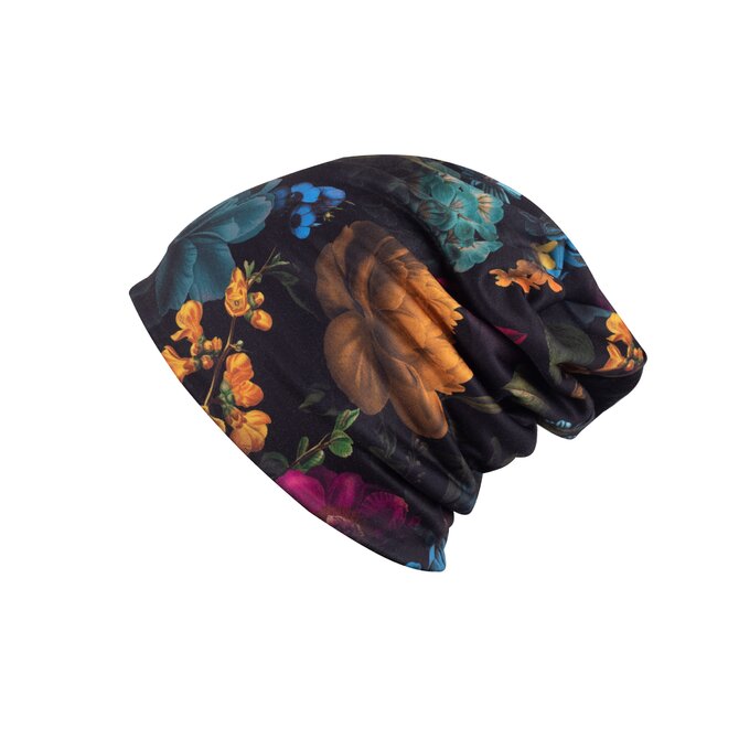 Ebbie Bavlněná čepice Beanie - VELKÉ KVĚTY Velikost: 57 57