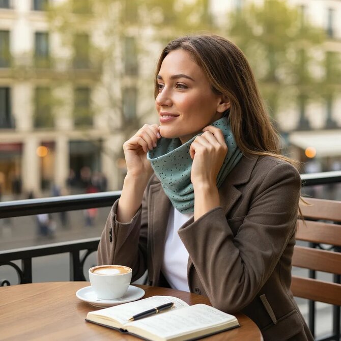 Ebbie Nákrčník madeira - TMAVĚ MÁTOVÝ Velikost: dospělý dospělý
