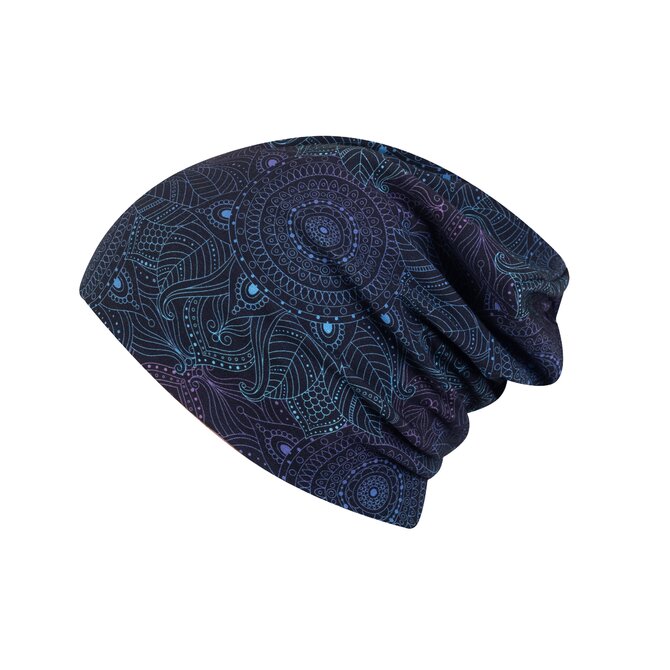 Ebbie Bavlněná čepice Beanie - TEMNÁ MANDALA Velikost: 2-4 2-4, Hladký úplet
