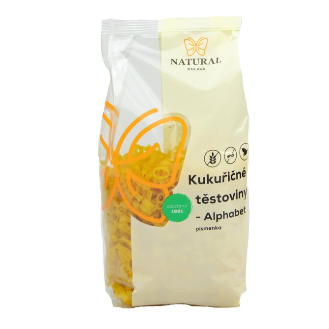 Natural Jihlava - Těstoviny kukuřičné Alphabet (písmenka) 300 g