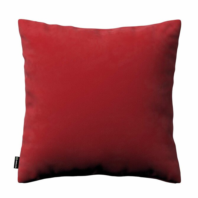 Dekoria Kinga - potah na polštář jednoduchý, sytá červená, 50 × 50 cm, Velvet, 704-15