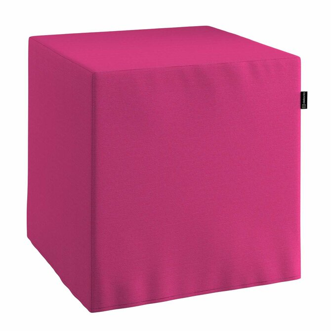 Dekoria Sedák Cube - kostka pevná 40x40x40, růžová, 40 × 40 × 40 cm, Loneta, 133-60
