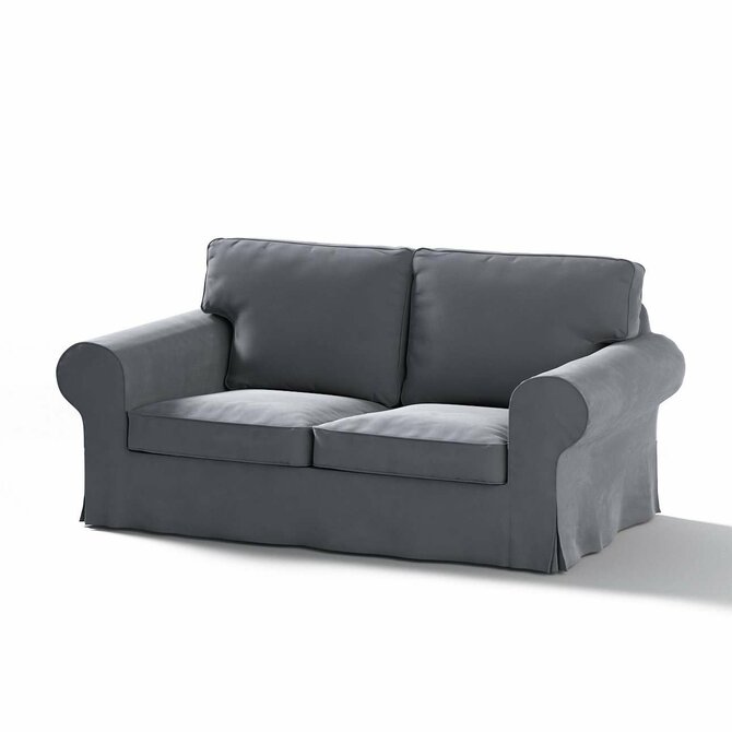 Dekoria Potah na pohovku IKEA Ektorp 2-místná rozkládací  NOVÝ MODEL 2012, grafitová šeď, Ektorp 2-m rozkl. od 2012, Velvet, 704-12