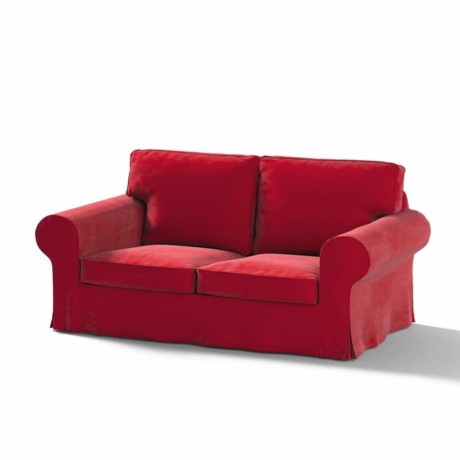 Dekoria Potah na pohovku IKEA Ektorp 2-místná rozkládací  NOVÝ MODEL 2012, sytá červená, Ektorp 2-m rozkl. od 2012, Velvet, 704-15