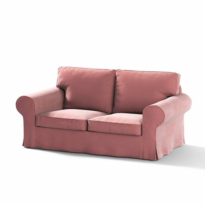 Dekoria Potah na pohovku IKEA Ektorp 2-místná rozkládací  NOVÝ MODEL 2012, korálová růžová, Ektorp 2-m rozkl. od 2012, Velvet, 704-30
