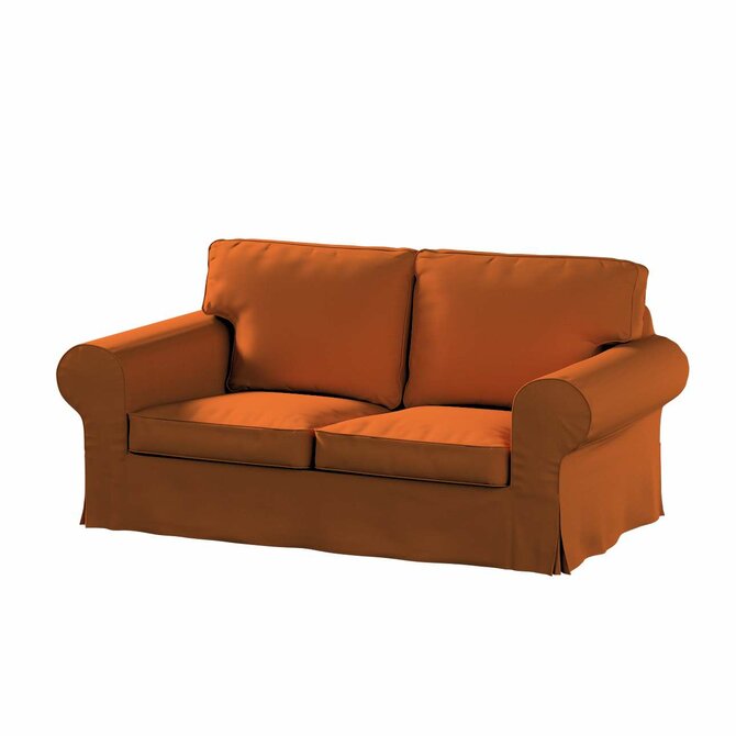 Dekoria Potah na pohovku IKEA Ektorp 2-místná rozkládací  NOVÝ MODEL 2012, rezavá, Ektorp 2-m rozkl. od 2012, Cotton Panama, 702-42