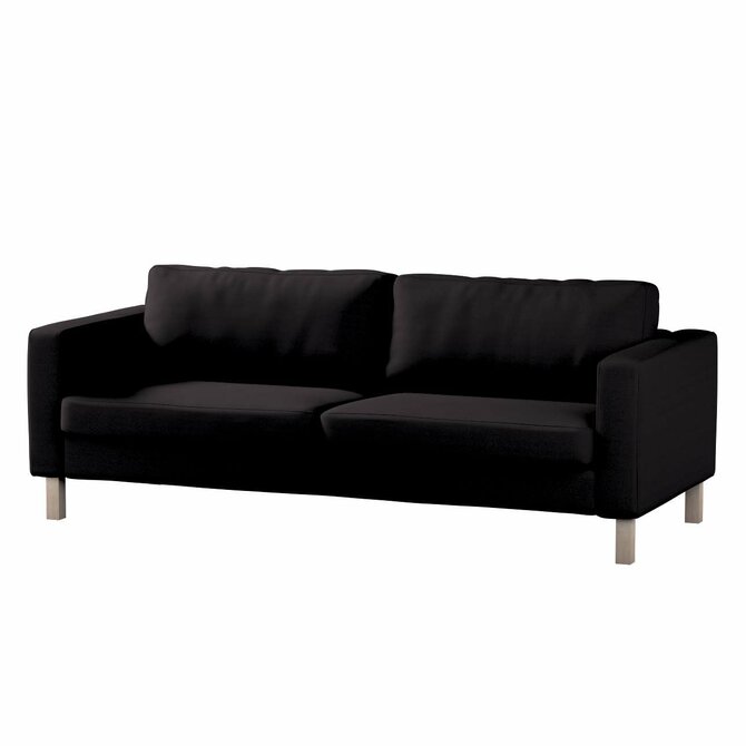 Dekoria Potah na pohovku IKEA Karlstad, 3-místná, rozkládací, Shadow Grey - grafitová, Potah na Karlstad, 3-místná, rozkládací, Cotton Panama, 702-08