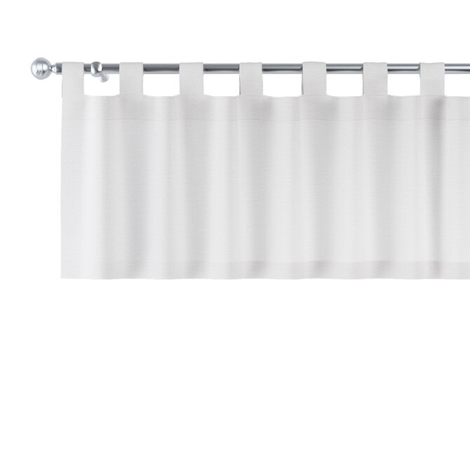 Dekoria Lambrekin na poutkách, bílá, 390 x 40 cm, Linen, 392-04