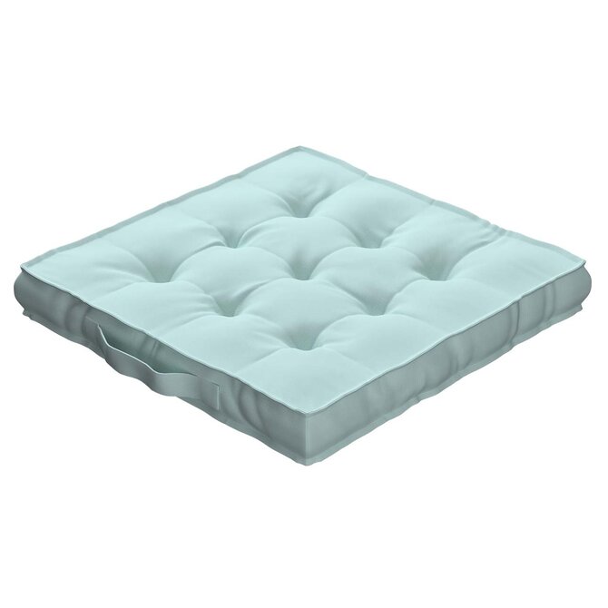 Dekoria Sedák Kuba s úchytem 40x40x6cm nebo 50x50x10cm, pastelově blankytná , 50 x 50 x 10 cm, Cotton Panama, 702-10