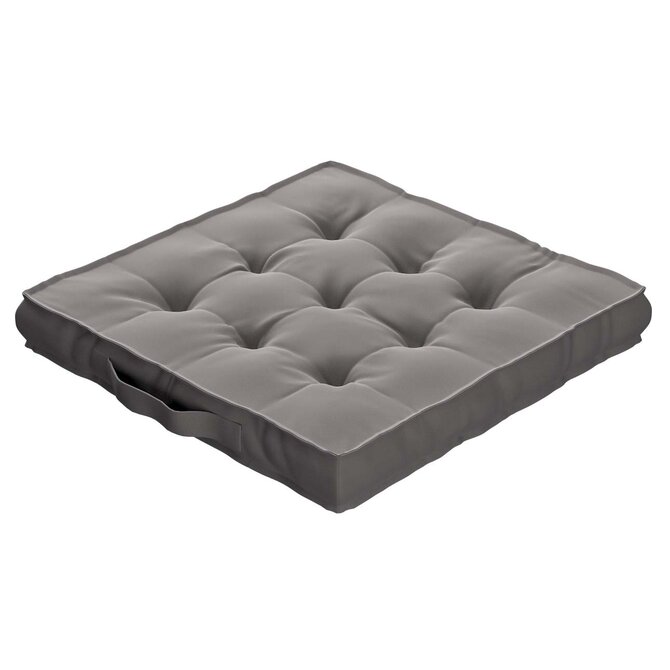 Dekoria Sedák Kuba s úchytem 40x40x6cm nebo 50x50x10cm, holubí šeď, 50 x 50 x 10 cm, Velvet, 704-11