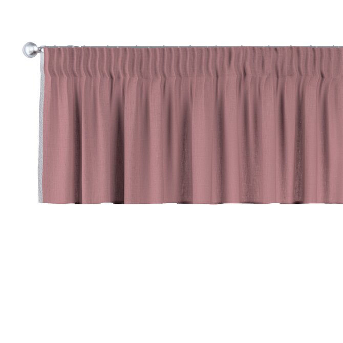 Dekoria Lambrekin na řasící pásce, matně růžová , 260 x 40 cm, Linen, 159-12