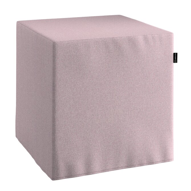 Dekoria Sedák Cube - kostka pevná 40x40x40, pastelově růžový melanž, 40 x 40 x 40 cm, Amsterdam, 704-51