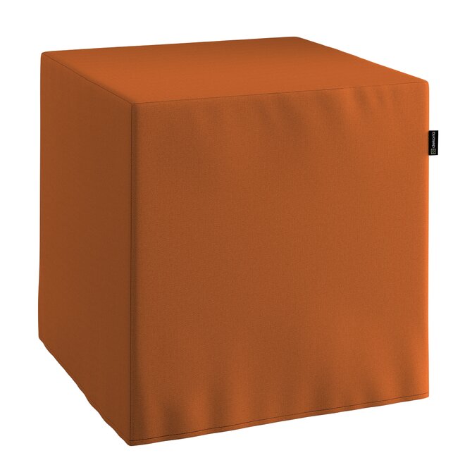 Dekoria Sedák Cube - kostka pevná 40x40x40, rezavá, 40 x 40 x 40 cm, Cotton Panama, 702-42