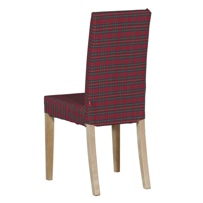 Dekoria Potah na židli IKEA  Harry, krátký, kostka červená/zelená, židle Harry, Bristol, 126-29