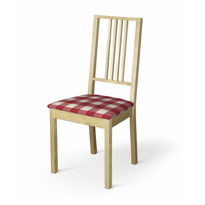 Dekoria Potah na sedák židle Börje, tmavě červená kostka velká, potah sedák židle Börje, Quadro, 136-18