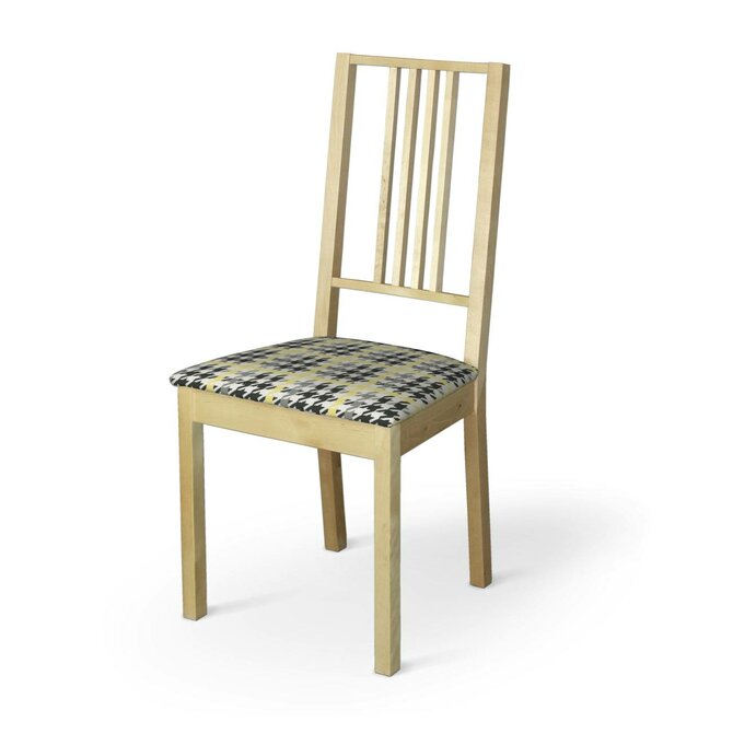 Dekoria Potah na sedák židle Börje, žluto-šedo-černé pepito, potah sedák židle Börje, SALE - doprodej, 137-79