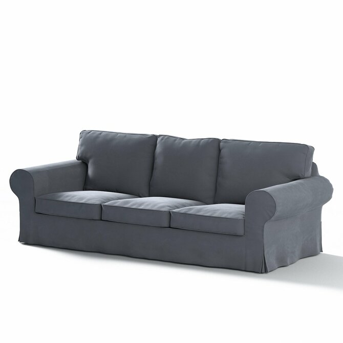 Dekoria Potah na pohovku IKEA  Ektorp 3-místná, nerozkládací, grafitová šeď, pohovka Ektorp 3-místná, nerozkládací, Velvet, 704-12