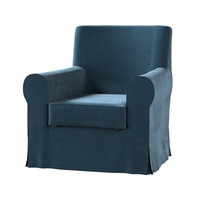 Dekoria Potah na křeslo IKEA Ektorp Jennylund, staroněmecká modrá, kØeslo Ektorp Jennylund, Velvet, 704-16