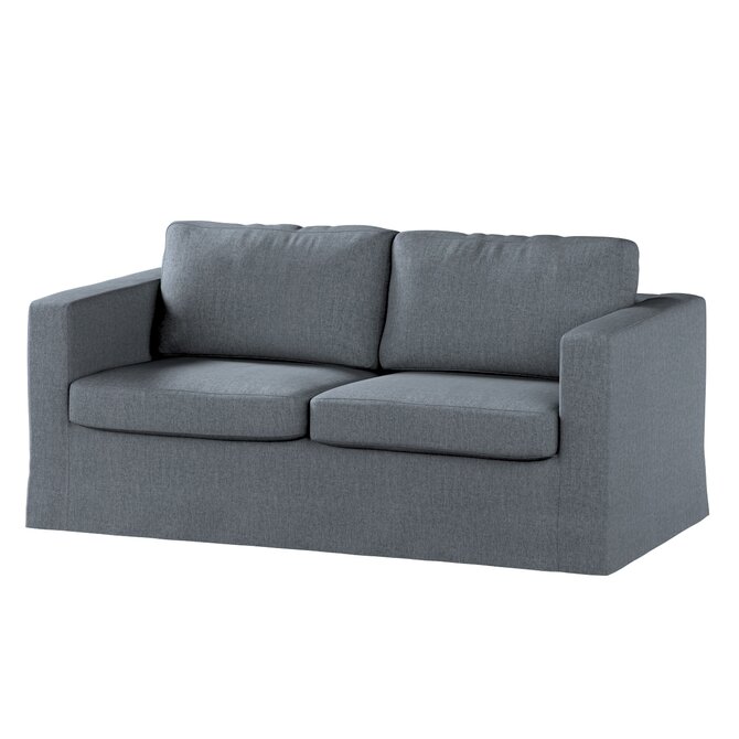 Dekoria Potah na pohovku IKEA  Karlstad 2-místná , nerozkládací, dlouhý, šedý grafit, pohovka Karlstad 2-místná, City, 704-86
