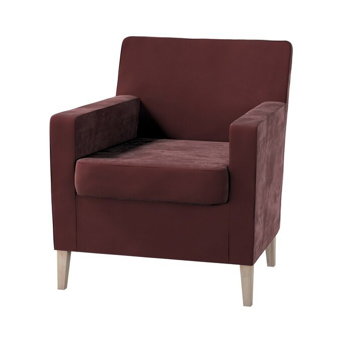 Dekoria Potah na křeslo IKEA Karlstad, bordó, Potah na křeslo Karlstad, Velvet, 704-26