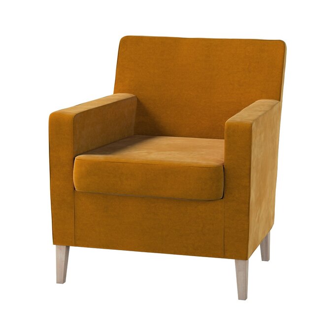 Dekoria Potah na křeslo IKEA Karlstad, medová, Potah na křeslo Karlstad, Velvet, 704-23