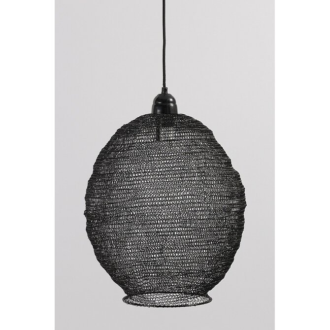 Dekoria Závěsná lampa Nina Black 48 cm, 48 cm 